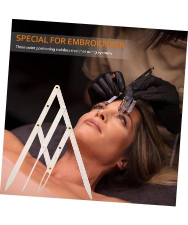 Mobestech 3 pcs Generation Measure Golden Steel Second Tools Eyebrow Makeup Sliding Metal Ratio Positioning 25x5x0.6cmx3pcs Silverx3pcs - Buy Online on GoSupps.com