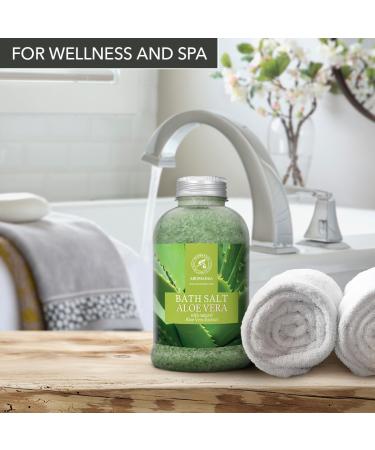 Aloe Vera Swimming Salt 600g | Natural Sea Salt & Pure Aloe Extract for Relaxation Beauty & Wellness - Spa Grade Bathing Salts - Buy Online on GoSupps.com