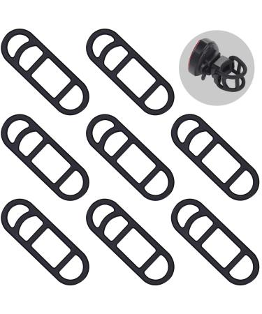 PAGOW 20pcs Bike Silicone Mount Band, Bicycle Light Rubber Band, Bike Light Strap, Black (70 x 24 mm)