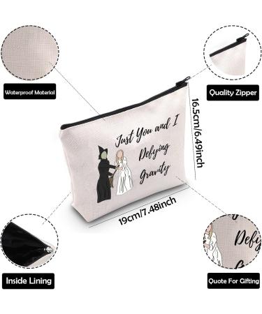 Bauna Cosmetic Bag for Music Theater Lovers | Zippered 'Just You and I Defy Gravity' Design | Perfect Gift for Musicals Fans - Buy Online on GoSupps.com