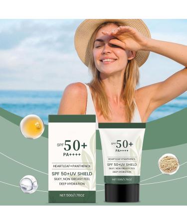 Women's Daily Sun Cream - SPF 50 Travel Sun Cream Lotion Size 90 ml Ultra Light UV Protection Non-Sticky Comfortable for Beach Travel Sports Make-Up - Buy Online on GoSupps.com