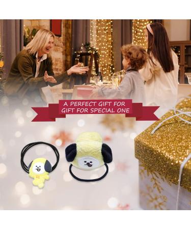 2 PCS BTS Chimmy Hair Tie Set for Women - Bangtan Boys Carton Hair Merchandise - Buy Online on GoSupps.com