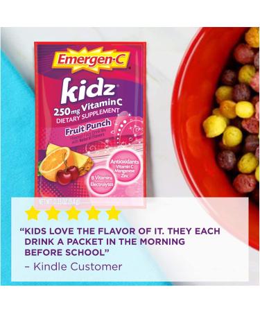 Emergen-C Kidz Fruit Punch - 30 Packets (9.7 oz) | Boost Kids' Immunity & Energy - Buy Online on GoSupps.com