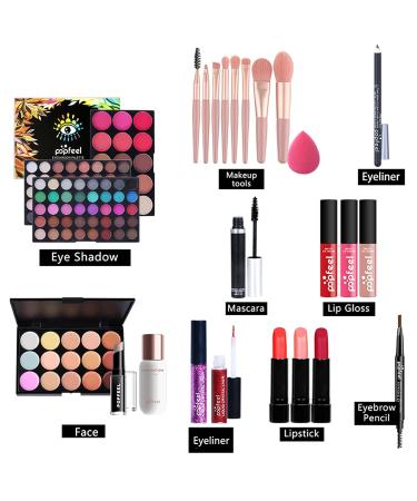 Chseeo Make-Up Set | Premium Cosmetics Gift Set | Eyeshadow Lipstick Concealer & More | Perfect for All Skin Types - Buy Online on GoSupps.com