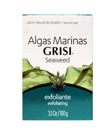 Grisi Seaweed Soap 6-Pack - Cleansing and Exfoliating Soap with Seaweed for Pore Unclogging, Circulation Stimulation, and Toxin Elimination - 3.5 Oz Each - Buy Online on GoSupps.com