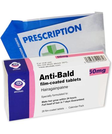 Prank Pill Anti Bald Tablet Box Xmas Gift The Ideal Present for Him Husband Boyfriend Dad Men Uncle Funny Valentines Christmas 40th 50th 60th Secret Santa Birthday Aprils Fools - Buy Online on GoSupps.com