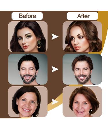 MOKERU Dark Brown Hair Dye Shampoo 500ML - Instant 3-in-1 Herbal Color for Men & Women, Gray Coverage - Buy Online on GoSupps.com