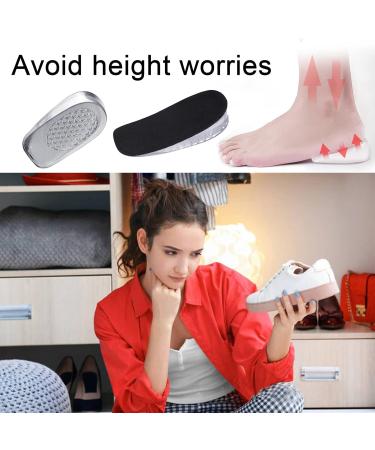 Increase Height Insoles - Self-Adhesive Invisible Shoe Inserts | Gel Heel Pillows for Comfort & Shock Absorption | 2cm Soft Gel Inserts - 1 Pair - Buy Online on GoSupps.com