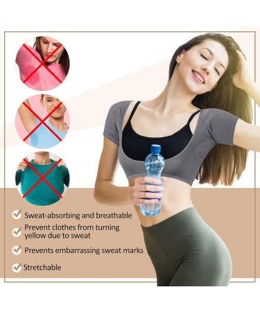 6-Piece Breathable Armpit Vests with Sweatproof Pads for Women & Girls | Washable Forearm Weld Protection - Dark Color - Buy Online on GoSupps.com