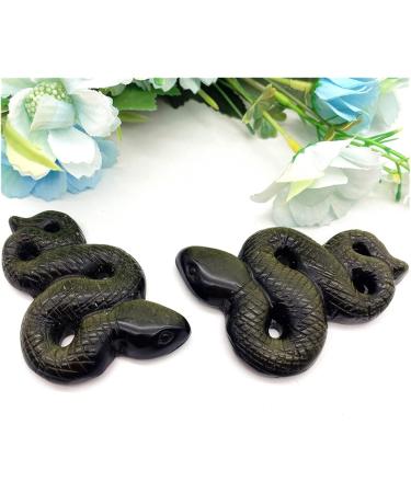 Natural Crystal Rough 1PC Natural Gold Obsidian Snake Hand Carved Stone Polished Quartz Crystal Animal Natural Quartz Crystals Home Decoration ERTEYIN - Buy Online on GoSupps.com