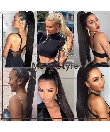 Wine Red Burg Ponytail Hair Extension | Synthetic Clip-in Wrap Around Hairpiece | Long Drawstring Pony Tail Hair Wrap - 1pc - Buy Online on GoSupps.com