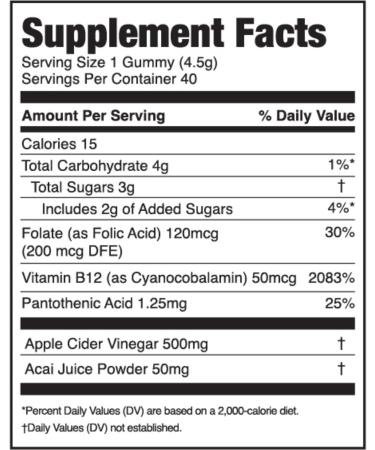 JUGO ACV + Energy Gummies Bundle Apple Cider Vinegar & Vitamin B12 Supports Digestion Metabolism & Natural Energy 100% Vegetarian & Gluten-Free - Buy Online on GoSupps.com