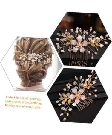 Healeved Pearl Hair Comb Wedding Bridal Hair Comb Hair Accessories for Bride Rattan Circle Mirror Rhinestone Hair Accessories Bridal Headpiece Bride Tiara Bride Wedding Styling Hair Metal - Buy Online on GoSupps.com