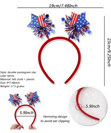 BELSITA 4th of July USA Flag Star Head Bopper Hair Band - Patriotic Theme Party Supplies for Adults & Kids - Buy Online on GoSupps.com
