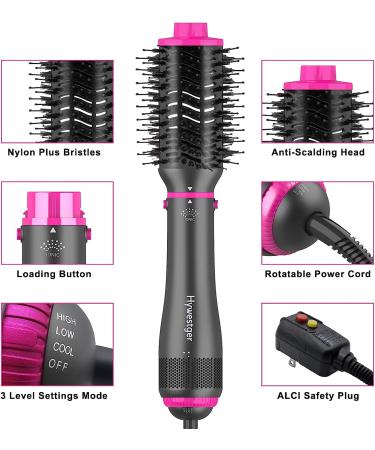4-in-1 Blow Dryer Brush & Volumizer - Negative Ion Hair Styler for Straightening, Curling & Drying - Hot Air Hair Dryer - Buy Online on GoSupps.com