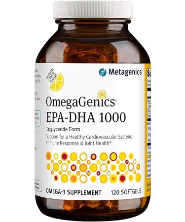 Metagenics OmegaGenics EPA-DHA 1000 - Omega-3 Oil - Daily Supplement to Support Cardiovascular, Musculoskeletal, & Immune System Health, 120 Count
