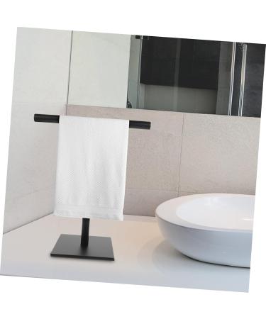 Alipis Towel Bar Towel Standing Bar Bathroom Towel Stand Towel Storage Rack Can Move Towel Rack 32X27.3X14CM Black - Buy Online on GoSupps.com