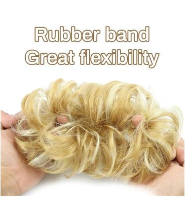 Hair Bun Hairpiece for Women Synthetic Hair Bun Messy Chignon Ponytail Hair Extensions Elastic Rubber Band Scrunchies for Women Blonde Brown Wave Bun Hair Chignons(Q-M2-33) - Buy Online on GoSupps.com