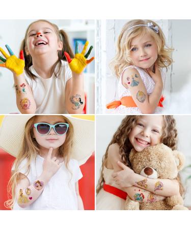 Princess Temporary Tattoos - 60PCS Party Favors for Kids | Cute Cartoon Stickers for Girls & Boys Birthday Party Supplies - Buy Online on GoSupps.com