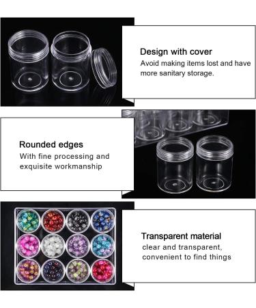 Blulu Clear Bead Organizer Set with 12 Storage Containers - 1.9 x 1.5 Inches - Buy Online on GoSupps.com