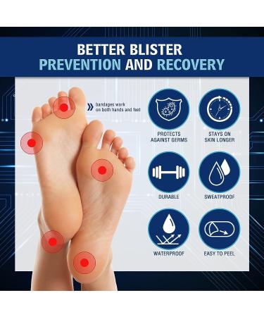 80-Piece Foot Blister Protection Bandaids - Waterproof Heel & Toe Blister Patches - Buy Online on GoSupps.com