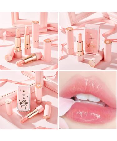 MQSHUHENMY Lippo Thermochromic Lip Balm Color Changing Lip Balm Cat Paw Shaped Lip Balm Lip Butter Mini Cute Moisturizing Lip Balm Cute Pink Lip Balm for Dry Lips (1Pcs) - Buy Online on GoSupps.com