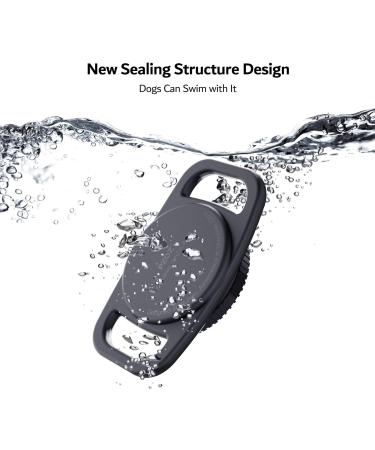 PZOZ 2 Pack AirTag Cat Collar Air Tag Dog Holder Waterproof PC+Silicone Mute Pet GPS Tracker Case - Buy Online on GoSupps.com