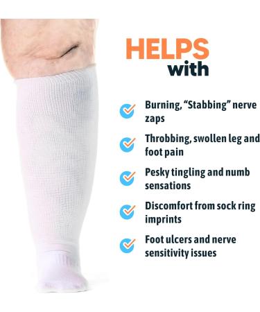 Viasox EasyStretch Diabetic Socks for Men & Women - Non Binding Seamless Toe Loose Fit - 3 Pack Large Black - Comfort & Style for Diabetic Care - Buy Online on GoSupps.com