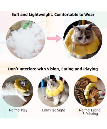 KUDES Sunflower Small Dog Recovery Collar - Adjustable E-Collar for Wound Healing - Elizabethan Collar for Small Pets - Cute Design - Size Small (up to 4lb) - Buy Online on GoSupps.com