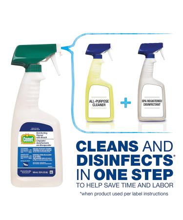 Comet Professional Hospital Grade Bulk Disinfecting Bathroom Sanitizer - 32 oz (Case of 8) - Buy Online on GoSupps.com