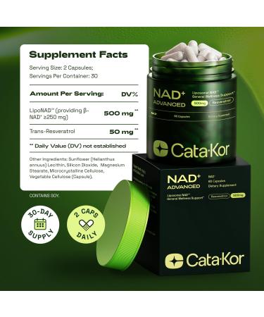 Liposomal NAD Supplement with Resveratrol – NMN Supplement Alternative – Third-Party Tested – 30-Day Supply – Advanced NAD+ Resveratrol - Buy Online on GoSupps.com