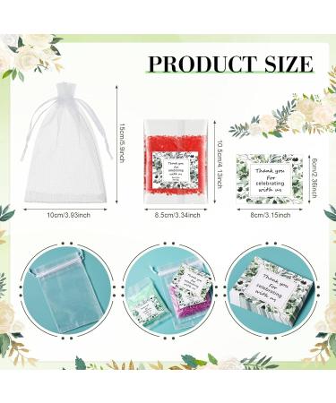 24 Set Bath Salts Bulk Eucalyptus Bubble Bath Spa Gift for Women | Relaxing Mineral Soak for Weddings Bridal Showers & Favors | Includes Thank You Cards & Organza Bags - Buy Online on GoSupps.com