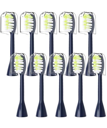 Compatible with Philips One Series Sonicare Electric Toothbrush Replacement Brush Heads for Philips One HY1100 HY1200 BD100/AZ Series Electric Toothbrush 10 Pack (Midnight Navy Blue Medium) Midnight Navy Blue 1 Count (Pack of 10)