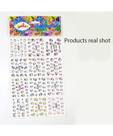 Kawaii Hello Kitty Cartoon Nail Stickers - Self-Adhesive Decals for Women, Girls, and Kids (12 Sheets) - Buy Online on GoSupps.com