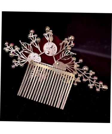 Mikinona Rose Hair Comb Bridal Hair Side Comb Wedding Hair Side Comb Bride Hair Side Comb Wedding Hair Comb Bridesmaid Hair Comb Hair Jewelry Comb Hair Decoration Hair Fork Red Zinc Alloy - Buy Online on GoSupps.com