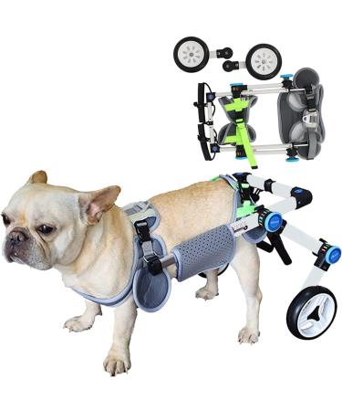 Wheels for Dogs Back Legs Adjustable Dog Wheelchair Handicapped Hind Legs Pet Rehabilitation Cart Portable Dog Mobility Wheelchair for Small Cats/Dogs (C : White S : X-Small) X-Small White