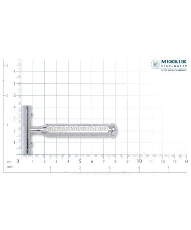 Merkur 42C Classic Razor | Hexagonal Handle | Gloss Chrome | Three-Part Closed Comb | Ideal for Wet Shaving | Made in Germany - Buy Online on GoSupps.com