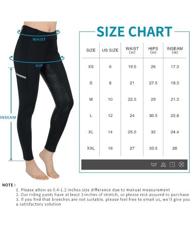 SPOEAR Girls' Full Seat Silicone Breeches - Black Large | Kids' Equestrian Riding Pants with Pockets - Buy Online on GoSupps.com