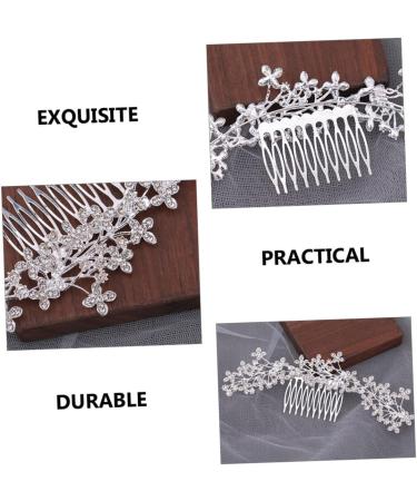 FRCOLOR Rhinestone Alloy Hair Comb Bridal Hair Comb Bridal Flower Hair Comb Rhinestone Headpiece Rhinestone Hair Accessories Wedding Headpiece Wedding Headdress Wedding Flower Hair Comb - Buy Online on GoSupps.com