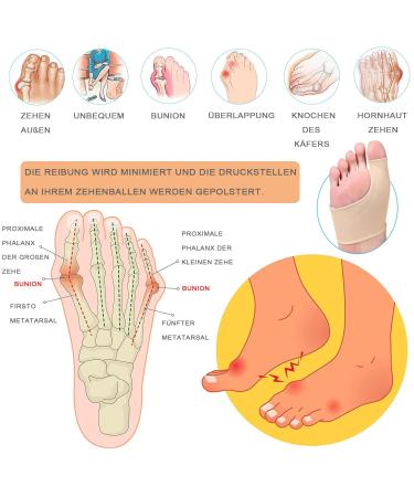 Norhogo Big Toe & Toe Relief Prefuspolster - Hallux Valgus Socks for Hammer Toe Pain Relief - Unisex Skin Tone Size 35-40 - Buy Online on GoSupps.com