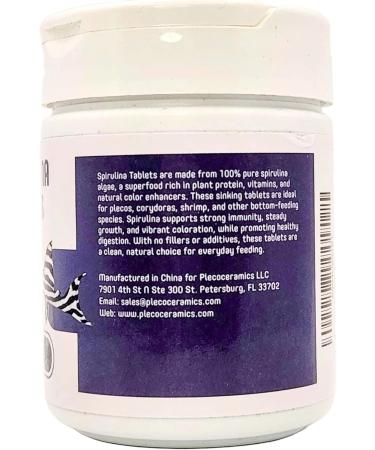 Plecoceramics 100% Spirulina Tablets Sinking Algae Fish Food for Plecos Ancistrus & Herbivorous Bottom Feeders Plant-Based Nutrition for Digestion Color & Immunity (1.76 oz / 50 g) - Buy Online on GoSupps.com