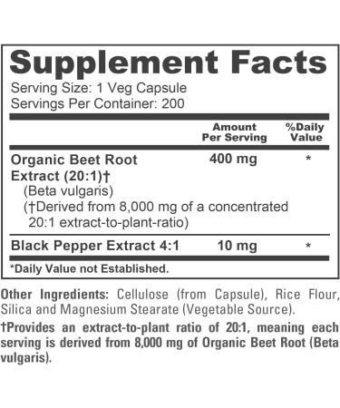 NusaPure Beet Root 8000mg - 200 Capsules | Pure and Potent Beetroot Supplement - Buy Online on GoSupps.com