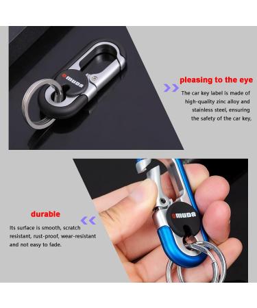 Buy Tuzhe Keychain Carabiner Set - 3 Rust-Free Steel Carabiners with 6 Key Rings in Black Red Blue | International Shipping Available - Buy Online on GoSupps.com