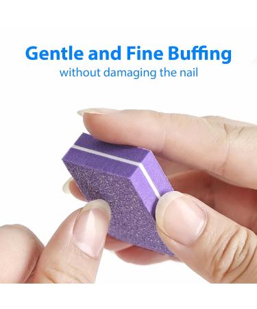 BOULTON Mini Nail Buffer Pack of 50 | 100/180 Grit Nail Buffer Blocks Sanding Block for Natural Gel & Acrylic Nails | Nail Buffers Buffing Block for Home & Salon | Nail Buffer Block (Black) - Buy Online on GoSupps.com