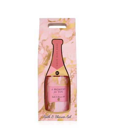 Accentra bathing & shower gel a moment for you in bottle including gift box (champagne look) 300ml fragrance: gold dust rose - can be refilled pink/gold