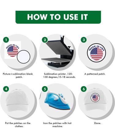 30-Piece Sublimation Iron-On Patches Set - DIY Crafts & Repairs - Black & White - Hats, Clothing, Shoes, Bags - Buy Online on GoSupps.com