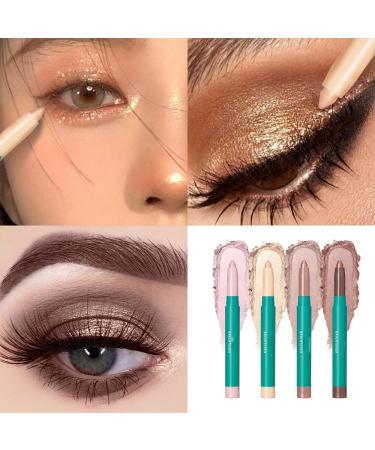4Pcs Eyeshadow Stick Set - Glitter Highlighter & Long Lasting Eye Makeup | Shimmering Creamy Eye Liner in 4 Colors - Buy Online on GoSupps.com