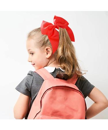 Shop 2 Pieces Large Red Loop Hair Ties - Perfect Cheerleader Hair Accessories for Women & Girls - Ideal for Christmas Parties - Buy Online on GoSupps.com