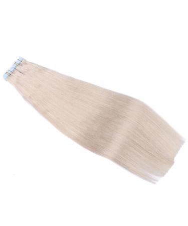 Tape In Hair Extensions - Gray 40cm | 100% Remy Real Hair | Adhesive Tape | 50 Bricks (4cm Wide) | Novon Hair Extensions - Buy Online on GoSupps.com