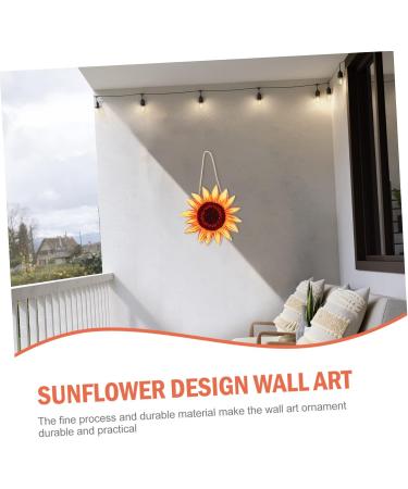 ABOOFAN Sunflower Listing Emblems Wooden Decor Flowers Front Porch Sunflower Wall Art Household Decorations - Buy Online on GoSupps.com